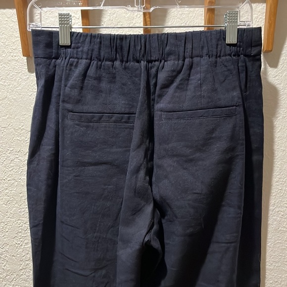 Vince Linen-Blend Tapered Pull-On Pant, Marina - XS - Picture 8 of 12